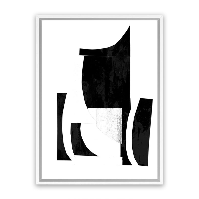 Shop Slashed I Canvas Art Print-Abstract, Black, PC, Portrait, Rectangle, View All, White-framed wall decor artwork