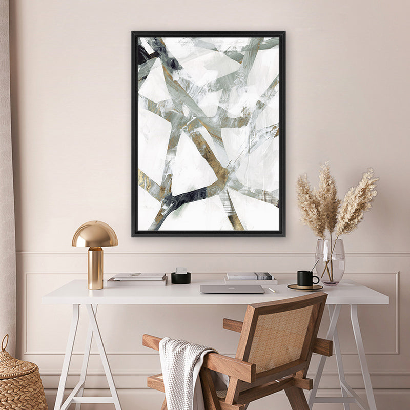 Shop Interconnect II Canvas Art Print-Abstract, Neutrals, PC, Portrait, Rectangle, View All-framed wall decor artwork