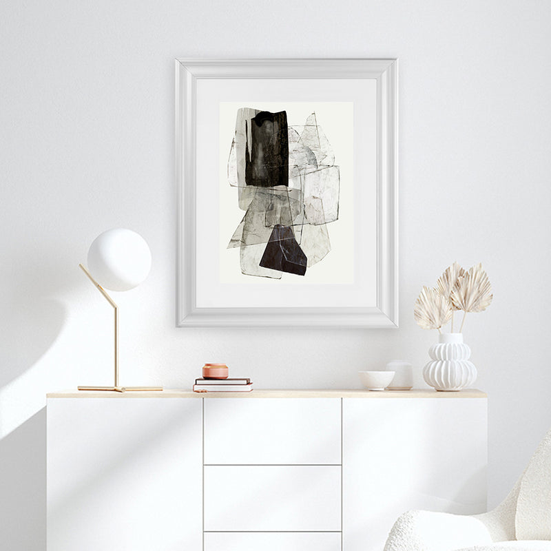 Shop Blotting Ink I Art Print-Abstract, Black, Grey, PC, Portrait, Rectangle, View All-framed painted poster wall decor artwork