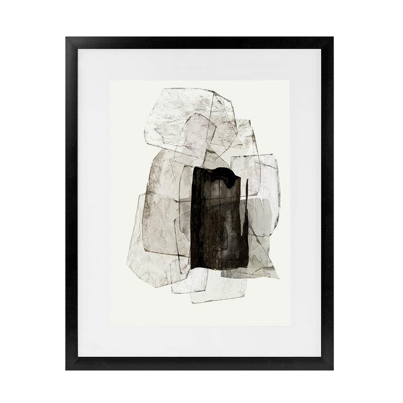 Shop Blotting Ink II Art Print-Abstract, Black, Grey, PC, Portrait, Rectangle, View All-framed painted poster wall decor artwork