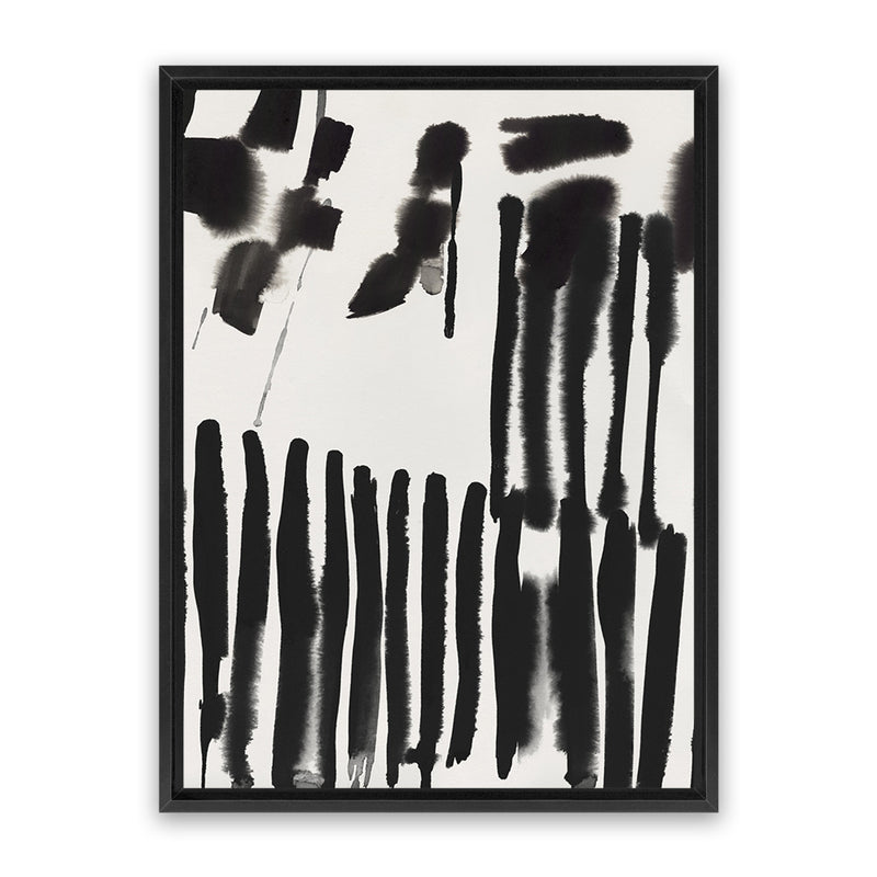 Shop Piano Rhythm II Canvas Art Print-Abstract, Black, PC, Portrait, Rectangle, View All-framed wall decor artwork