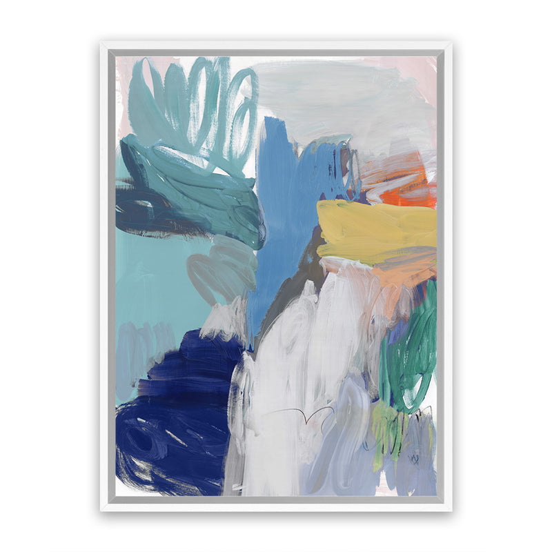 Shop Beguiled I Canvas Art Print-Abstract, Blue, PC, Portrait, Rectangle, View All-framed wall decor artwork
