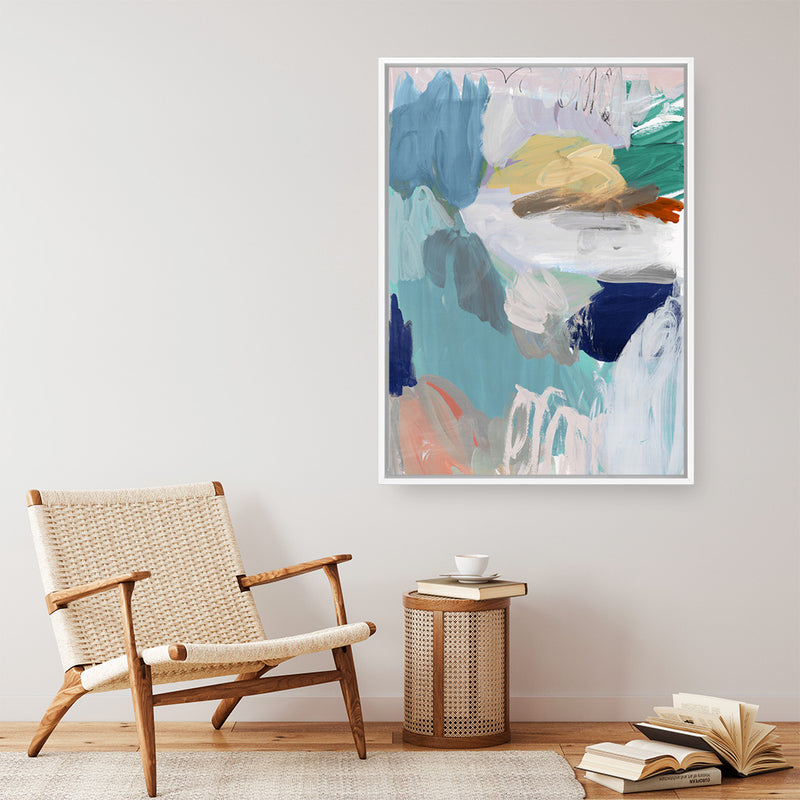 Shop Beguiled II Canvas Art Print-Abstract, Blue, PC, Portrait, Rectangle, View All-framed wall decor artwork