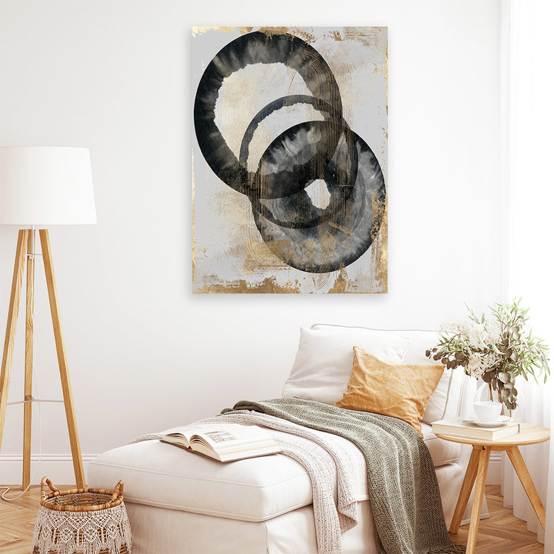 Shop Peculiar Canvas Art Print-Abstract, Black, PC, Portrait, Rectangle, View All-framed wall decor artwork