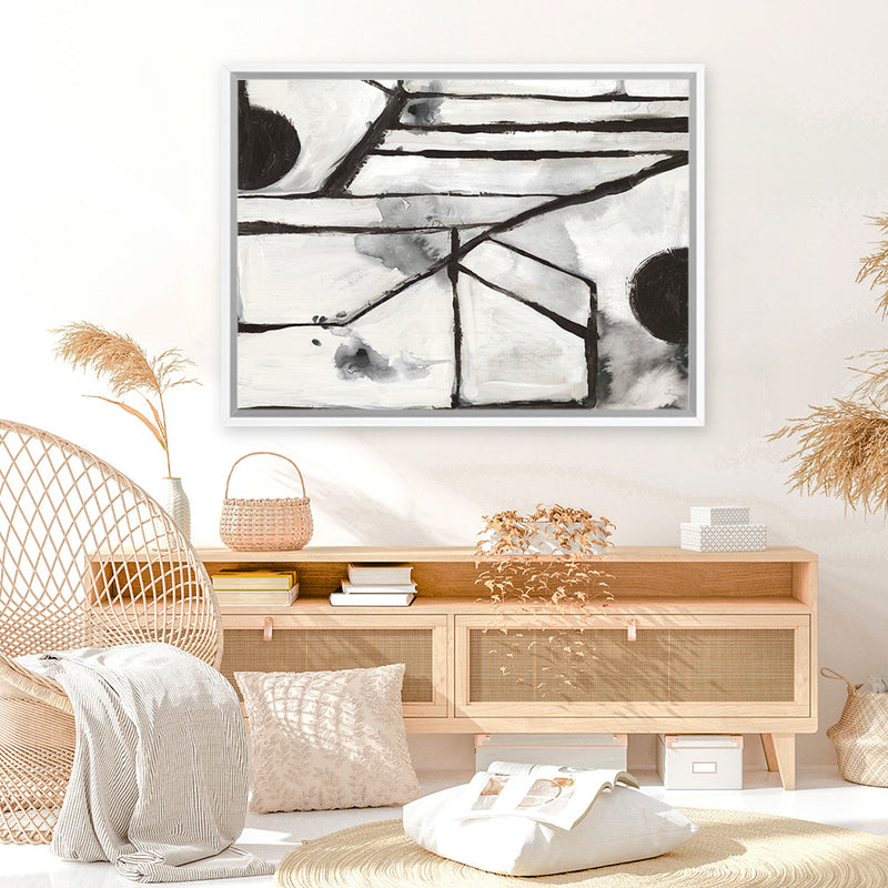 Shop Ancient Pathways I Canvas Art Print-Abstract, Black, Horizontal, PC, Rectangle, View All-framed wall decor artwork