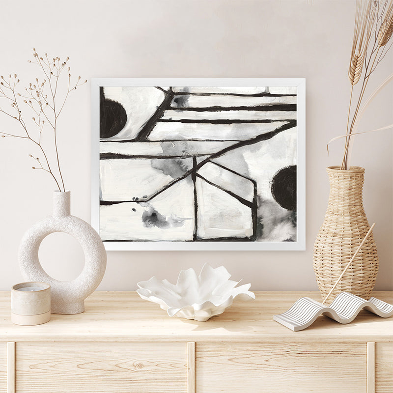 Shop Ancient Pathways I Art Print-Abstract, Black, Horizontal, PC, Rectangle, View All-framed painted poster wall decor artwork