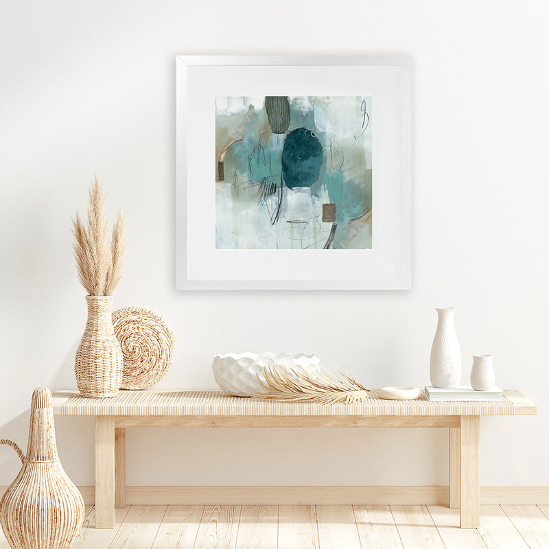 Shop Internal Reflection (Square) Art Print-Abstract, Blue, PC, Square, View All-framed painted poster wall decor artwork
