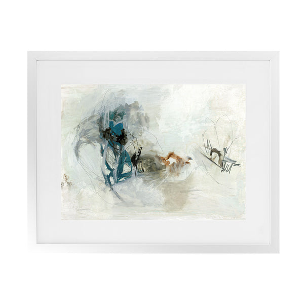 Shop Into The Wild Art Print-Abstract, Blue, Horizontal, Neutrals, PC, Rectangle, View All-framed painted poster wall decor artwork