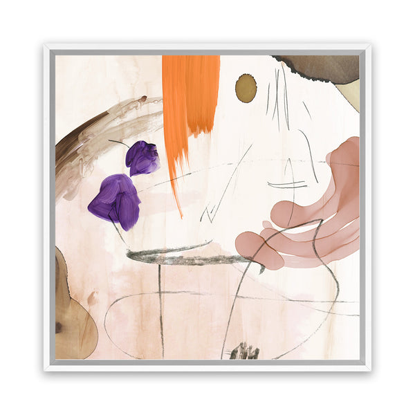 Shop Velvet At Dusk I (Square) Canvas Art Print-Abstract, Neutrals, Orange, PC, Square, View All-framed wall decor artwork