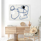 Shop Midblue I Canvas Art Print-Abstract, Blue, Horizontal, Neutrals, PC, Rectangle, View All-framed wall decor artwork