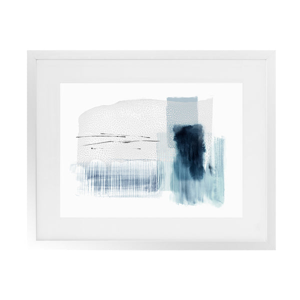 Shop Sheets of Blue I Art Print-Abstract, Blue, Horizontal, Neutrals, PC, Rectangle, View All-framed painted poster wall decor artwork