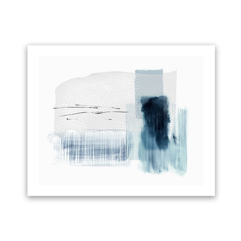 Shop Sheets of Blue I Art Print-Abstract, Blue, Horizontal, Neutrals, PC, Rectangle, View All-framed painted poster wall decor artwork