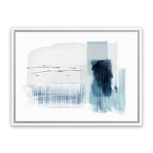 Shop Sheets of Blue I Canvas Art Print-Abstract, Blue, Horizontal, Neutrals, PC, Rectangle, View All-framed wall decor artwork