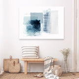 Shop Sheets of Blue II Canvas Art Print-Abstract, Blue, Horizontal, PC, Rectangle, View All-framed wall decor artwork