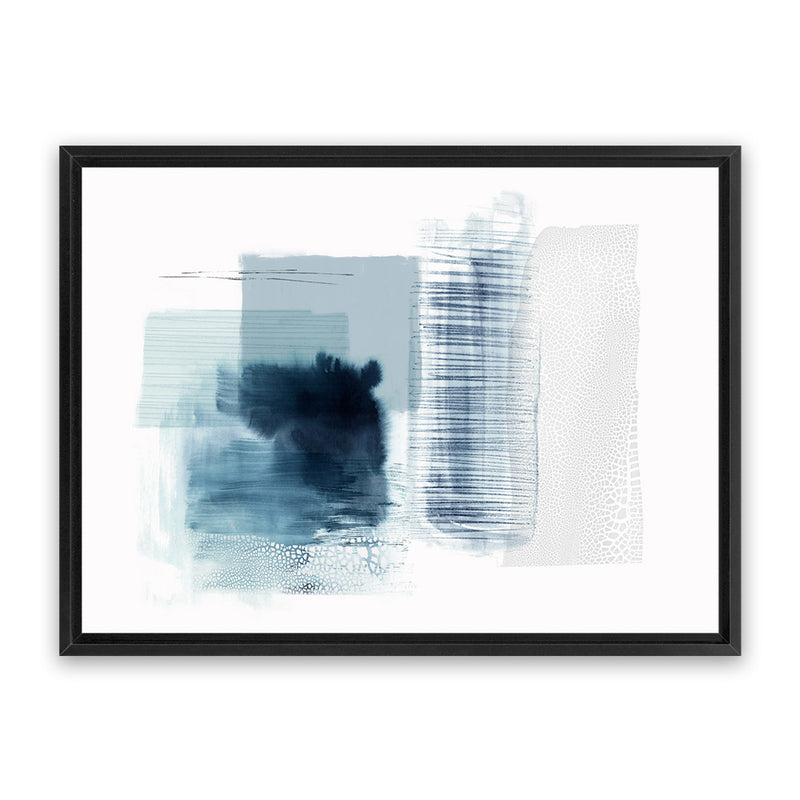 Shop Sheets of Blue II Canvas Art Print-Abstract, Blue, Horizontal, PC, Rectangle, View All-framed wall decor artwork