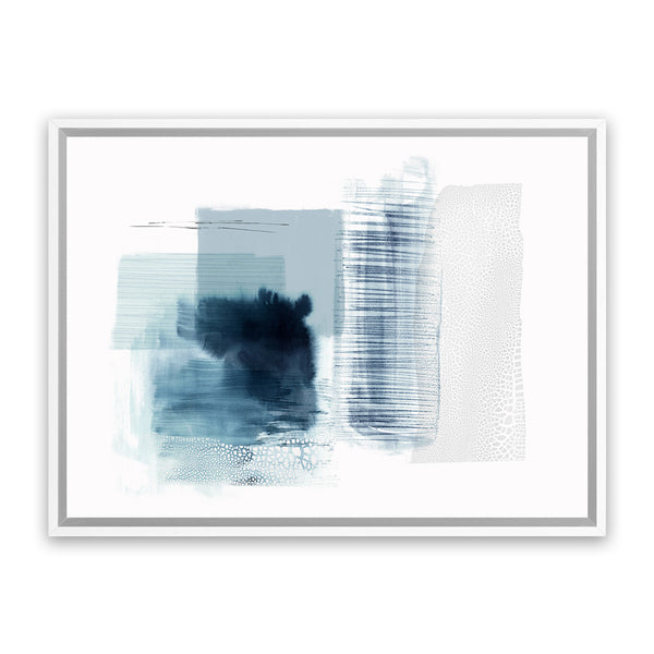 Shop Sheets of Blue II Canvas Art Print-Abstract, Blue, Horizontal, PC, Rectangle, View All-framed wall decor artwork