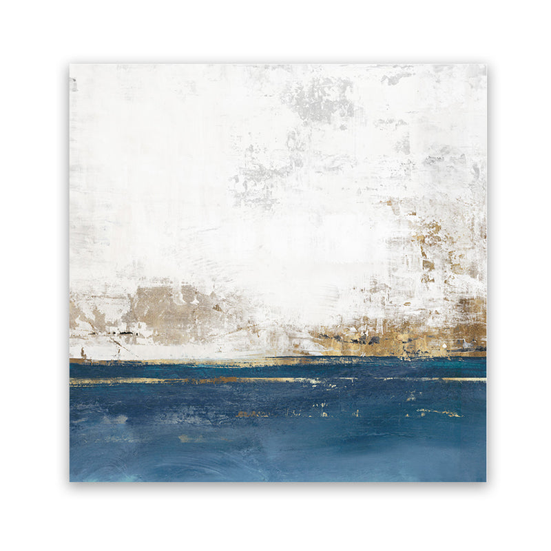 Shop Golden Horizon I (Square) Art Print-Abstract, Blue, Neutrals, PC, Square, View All-framed painted poster wall decor artwork