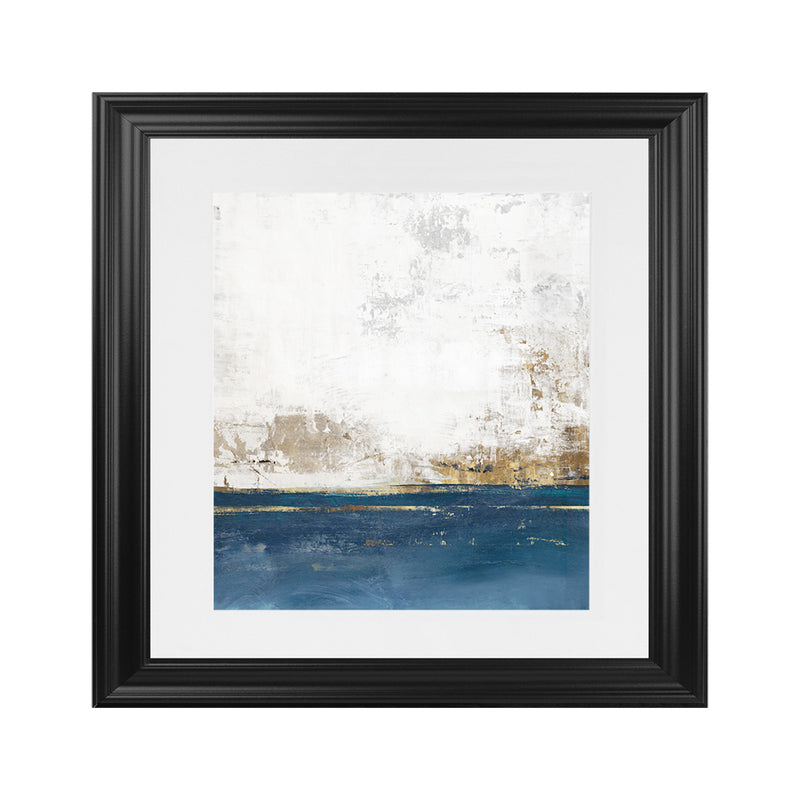 Shop Golden Horizon I (Square) Art Print-Abstract, Blue, Neutrals, PC, Square, View All-framed painted poster wall decor artwork