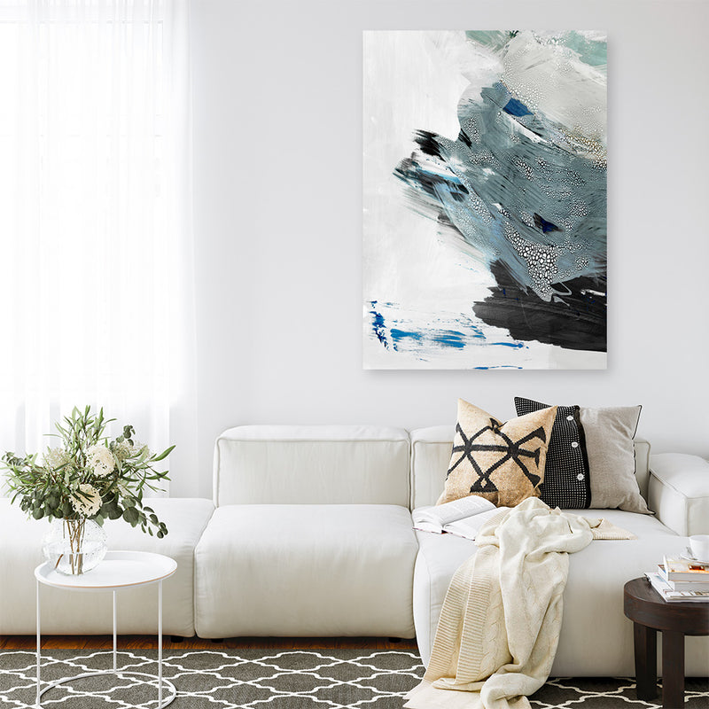Shop Dazzle I Canvas Art Print-Abstract, Blue, PC, Portrait, Rectangle, View All-framed wall decor artwork