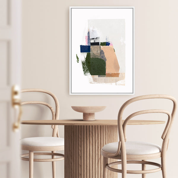 Shop Patchwork Pieces II Canvas Art Print-Abstract, Green, Neutrals, PC, Portrait, Rectangle, View All-framed wall decor artwork