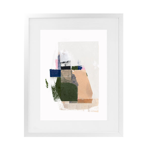 Shop Patchwork Pieces II Art Print-Abstract, Green, Neutrals, PC, Portrait, Rectangle, View All-framed painted poster wall decor artwork