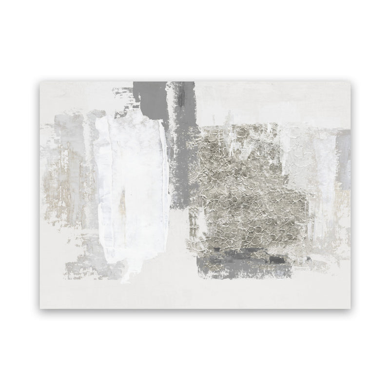 Shop Silver Slate Canvas Art Print-Abstract, Horizontal, Neutrals, PC, Rectangle, View All-framed wall decor artwork