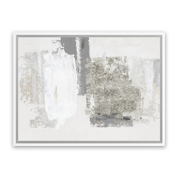 Shop Silver Slate Canvas Art Print-Abstract, Horizontal, Neutrals, PC, Rectangle, View All-framed wall decor artwork