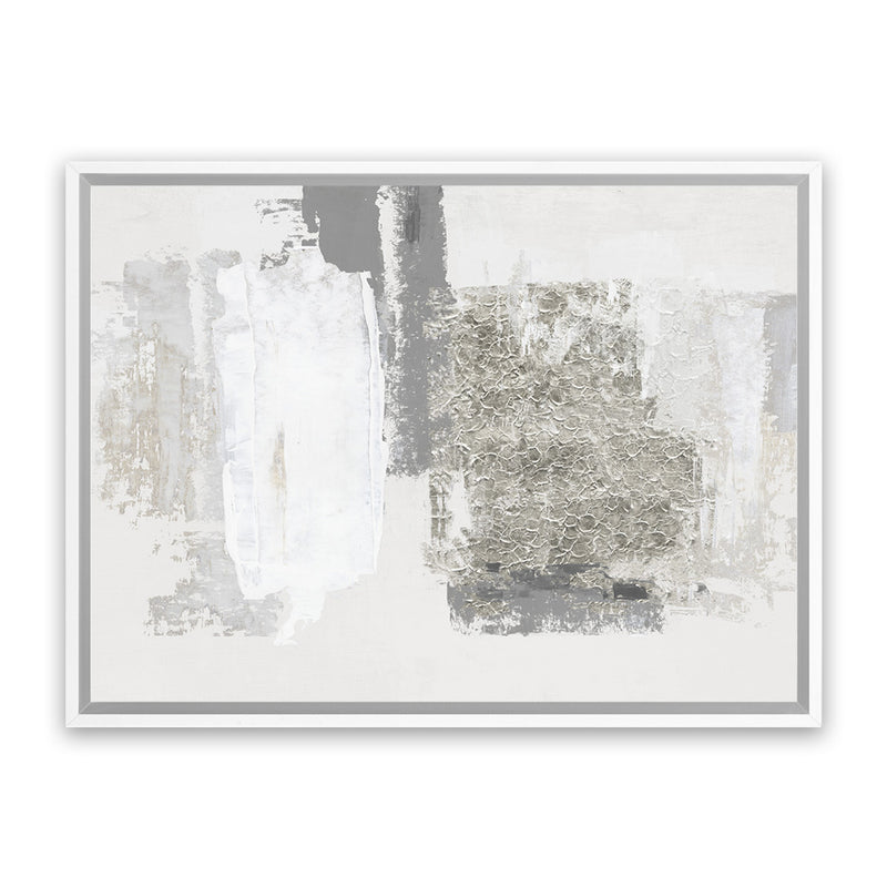 Shop Silver Slate Canvas Art Print-Abstract, Horizontal, Neutrals, PC, Rectangle, View All-framed wall decor artwork