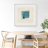 Shop Square Form I (Square) Canvas Art Print-Abstract, Blue, Neutrals, PC, Square, View All-framed wall decor artwork