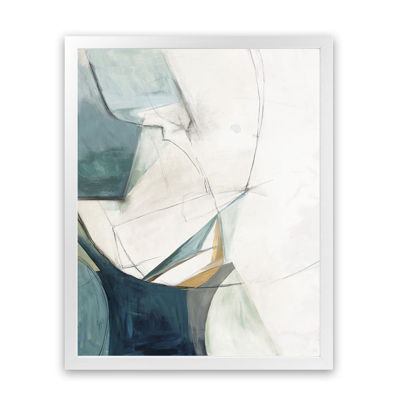 Shop Merging I Art Print-Abstract, Blue, Neutrals, PC, Portrait, Rectangle, View All-framed painted poster wall decor artwork