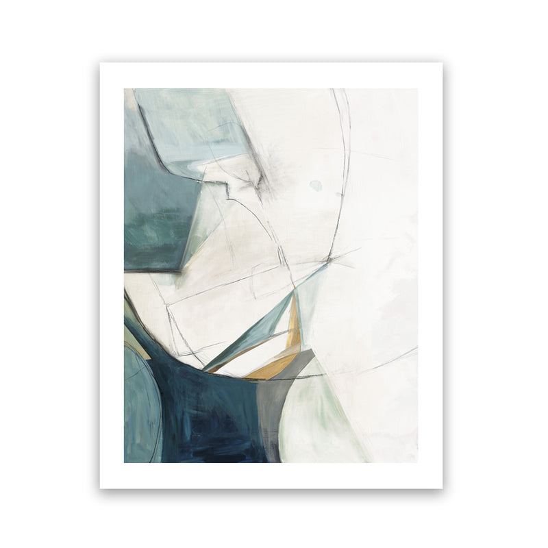 Shop Merging I Art Print-Abstract, Blue, Neutrals, PC, Portrait, Rectangle, View All-framed painted poster wall decor artwork