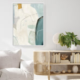 Shop Merging II Canvas Art Print-Abstract, Blue, Neutrals, PC, Portrait, Rectangle, View All-framed wall decor artwork