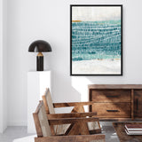 Shop Ocean Park I Canvas Art Print-Abstract, Blue, PC, Portrait, Rectangle, View All-framed wall decor artwork