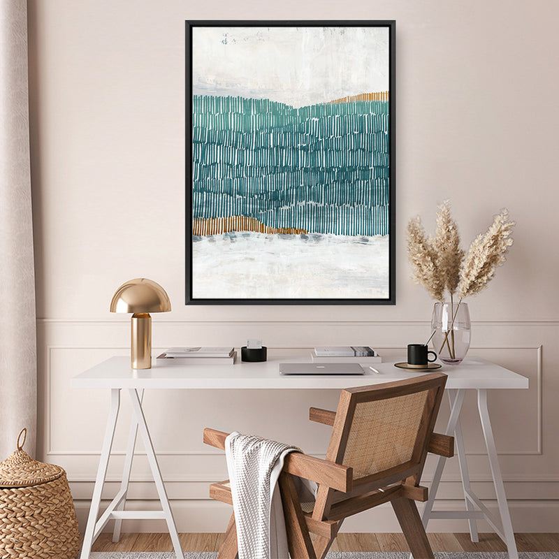 Shop Ocean Park II Canvas Art Print-Abstract, Blue, PC, Portrait, Rectangle, View All-framed wall decor artwork