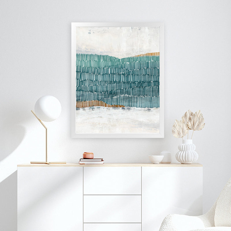 Shop Ocean Park II Art Print-Abstract, Blue, PC, Portrait, Rectangle, View All-framed painted poster wall decor artwork
