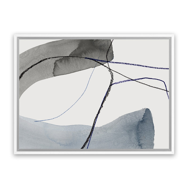 Shop Wrapped I Canvas Art Print-Abstract, Black, Blue, Horizontal, Neutrals, PC, Rectangle, View All-framed wall decor artwork