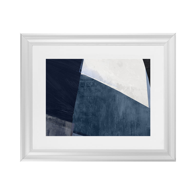 Shop Blue Merge Art Print-Abstract, Blue, Horizontal, PC, Rectangle, View All-framed painted poster wall decor artwork
