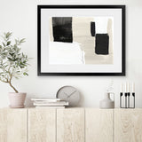Shop Checkmate Art Print-Abstract, Black, Horizontal, Neutrals, PC, Rectangle, View All-framed painted poster wall decor artwork