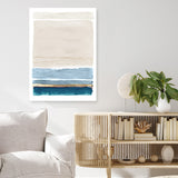 Shop White Sands Canvas Art Print-Abstract, Blue, Neutrals, PC, Portrait, Rectangle, View All-framed wall decor artwork