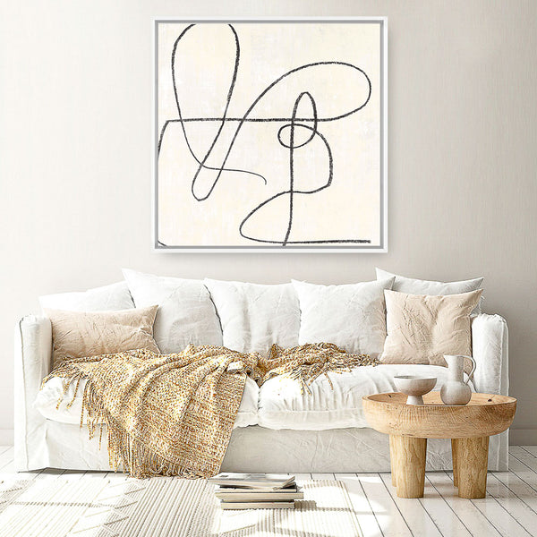 Shop Juxtaposing (Square) Canvas Art Print-Abstract, PC, Square, View All, Yellow-framed wall decor artwork