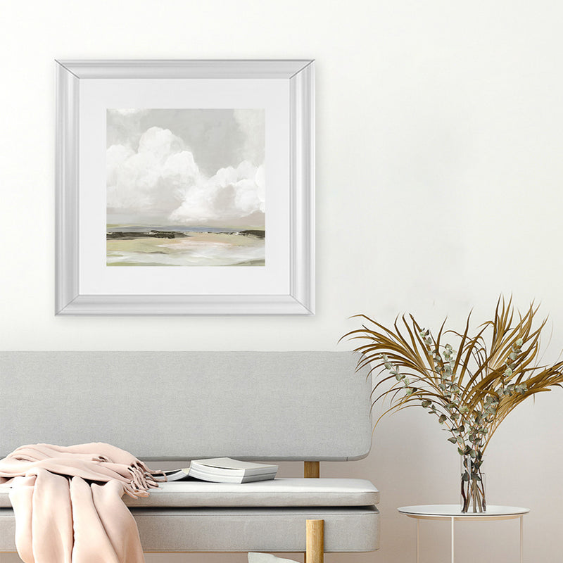Shop Soft Clouds (Square) Art Print-Abstract, Neutrals, PC, Square, View All-framed painted poster wall decor artwork