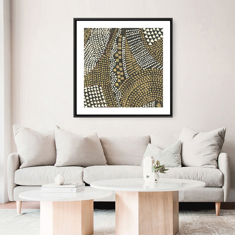 Shop Bleaching Gold II (Square) Canvas Art Print-Abstract, Brown, PC, Square, View All-framed wall decor artwork