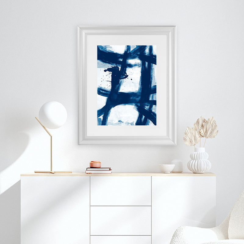 Shop Magnets Art Print-Abstract, Blue, PC, Portrait, Rectangle, View All-framed painted poster wall decor artwork