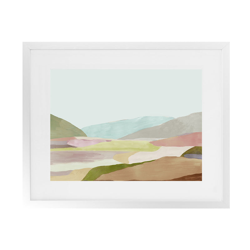 Shop Hills of Light I Art Print-Abstract, Brown, Green, Horizontal, PC, Rectangle, View All-framed painted poster wall decor artwork
