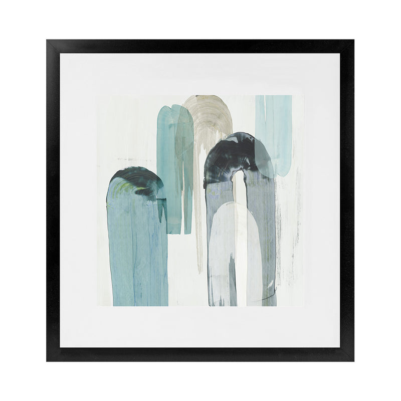 Shop Blue Arches II (Square) Art Print-Abstract, Blue, PC, Square, View All-framed painted poster wall decor artwork