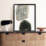 Shop Stones I Art Print-Abstract, Black, Grey, PC, Portrait, Rectangle, View All-framed painted poster wall decor artwork