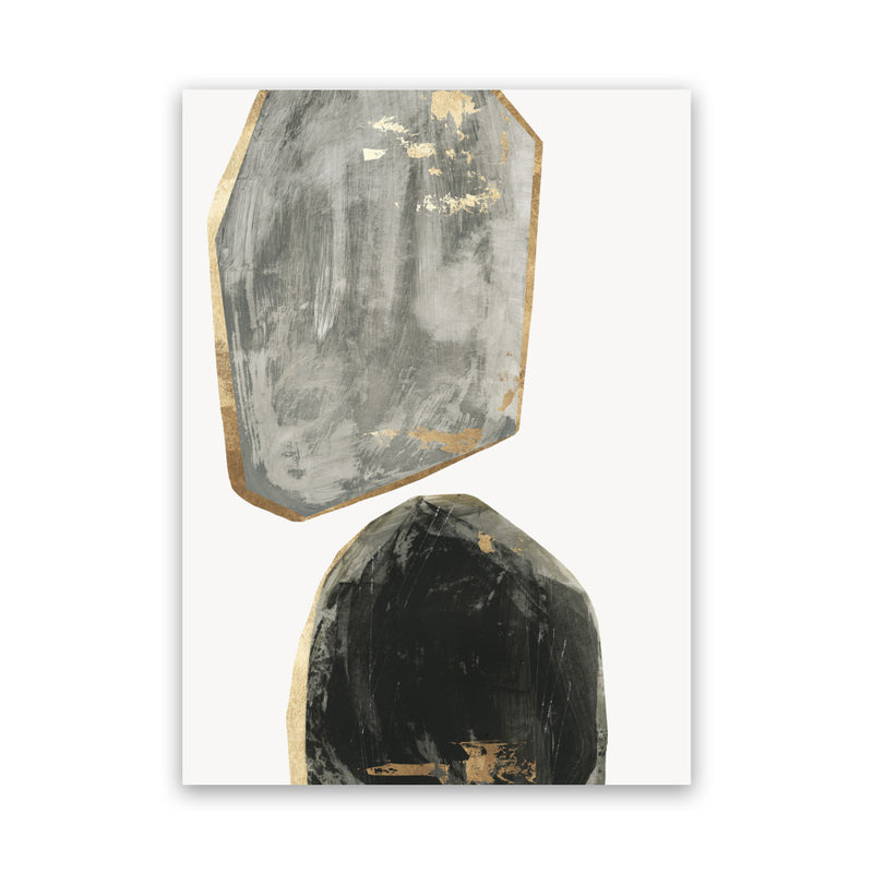 Shop Stones I Canvas Art Print-Abstract, Black, Grey, PC, Portrait, Rectangle, View All-framed wall decor artwork