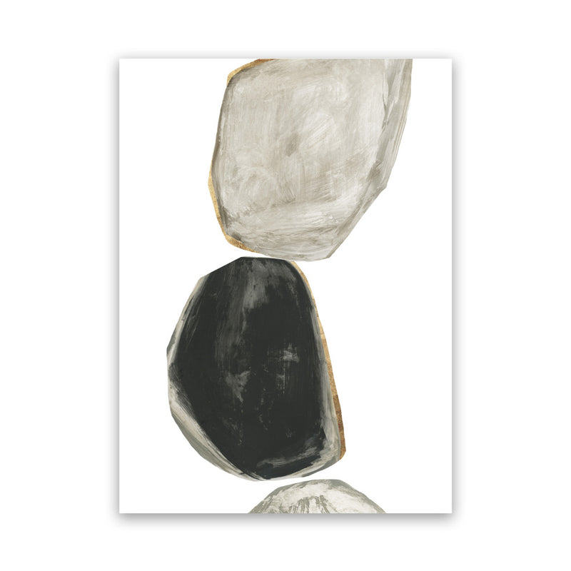 Shop Stones II Canvas Art Print-Abstract, Black, Neutrals, PC, Portrait, Rectangle, View All-framed wall decor artwork
