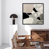 Shop Entangled I (Square) Canvas Art Print-Abstract, Black, Neutrals, PC, Square, View All-framed wall decor artwork