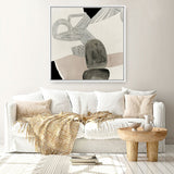 Shop Entangled II (Square) Canvas Art Print-Abstract, Black, Neutrals, PC, Square, View All-framed wall decor artwork